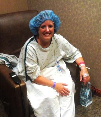 Prepped for shoulder surgery